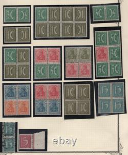 Allemagne 1875-1920 Collection sur 7 pages d’album, principalement des séries complètes utilisées, quelques exemplaires neufs