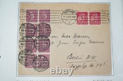 Allemagne 1920-1923 Collection spécialisée de 74 enveloppes d’inflation dans un album