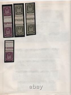 Allemagne 1921-1925 Collection sur 12 pages d'album neuve et oblitérée
