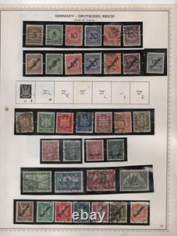 Allemagne 1921-1925 Collection sur 12 pages d'album neuve et oblitérée