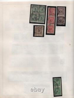Allemagne 1921-1925 Collection sur 12 pages d'album neuve et oblitérée