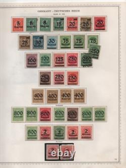 Allemagne 1921-1925 Collection sur 12 pages d'album neuve et oblitérée