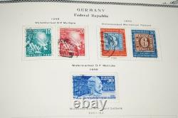 Allemagne 1949-2007 Collection de plus de 1 500 timbres oblitérés conservés dans un album Scott