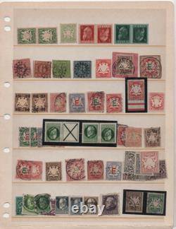 Allemagne Bavière 1849-1920 Grande collection de plus de 300 neufs et oblitérés sur 12 pages d'album