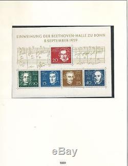 Allemagne De L'ouest 1957/71 Mnh Lindner Album Collection (350+) Alb136