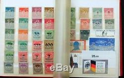 Allemagne Old Stamp Collection Lot De 227 Mnh En Vintage Stock Allemand Livre Album