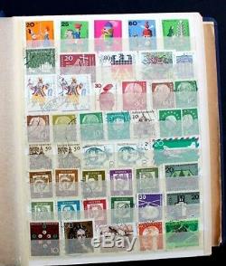 Allemagne Old Stamp Collection Lot De 789 Mnh, Mh Et D'occasion En Vintage Schaubek Album