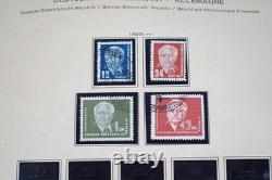 Allemagne RDA 1950-1970 Collection de plus de 1 500 timbres neufs et oblitérés dans un album Schaubek