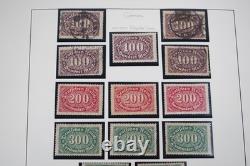 Allemagne années 1920 Inflation Collection de timbres blocs, demi-feuilles et exemplaires dans un album
