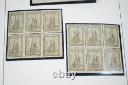 Allemagne années 1920 Inflation Collection de timbres blocs, demi-feuilles et exemplaires dans un album