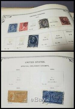 Antique Vtg Affranchissement World Mekeel 1895 Stamp Album Avec Orig Timbres Collection