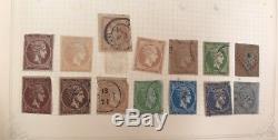 Appr 450 Large Lot Lot 11 Pages Grèce 1870's Et Haut Stamps Collection Album