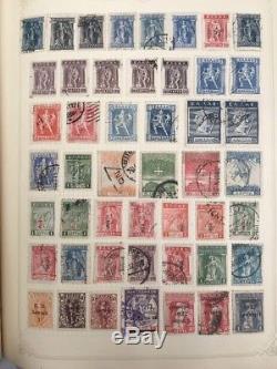 Appr 450 Large Lot Lot 11 Pages Grèce 1870's Et Haut Stamps Collection Album