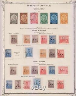 Argentina 1901-40 Officiels Et Collection Du Département Sur 18 Pages D'album 370 Timbres