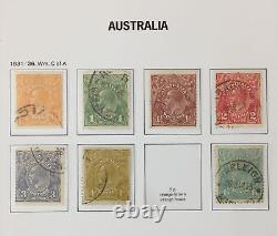 Australie AAT Dues 1913/65 Album charnière Davo Collection utilisée (Env. 250) GM2284