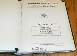 Autriche Stamp Collection In Beautiful Lighthouse Album + 229 Timbres Monnaie Vhc $$