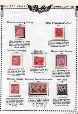 B515- Us Stamp Collection Sur Les Pages D'album 1907 1935 Farleys Impressions Spéciales