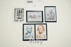 BELGIQUE 1959-1990s COLLECTION DE PLUS DE 400 TIMBRES NEUFS ET USAGÉS STOCKÉS DANS UN ALBUM SCOTT