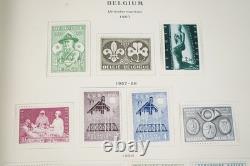BELGIQUE ANNÉES 1940-1990 COLLECTION DE PLUS DE 1 275 TIMBRES NEUFS ET OBLITÉRÉS DANS UN ALBUM SCOTT
