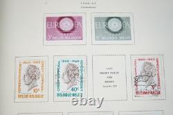 BELGIQUE ANNÉES 1940-1990 COLLECTION DE PLUS DE 1 275 TIMBRES NEUFS ET OBLITÉRÉS DANS UN ALBUM SCOTT