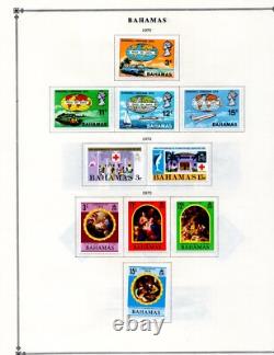Bahamas 1938-1981 Collection de plus de 375 timbres sur des pages d'album Scott principalement neufs