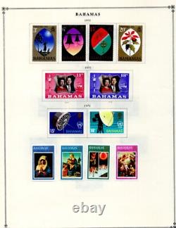 Bahamas 1938-1981 Collection de plus de 375 timbres sur des pages d'album Scott principalement neufs