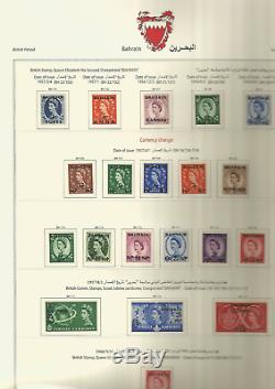 Bahrain Collection Indian / British & Local Stamps En Sp. Album 1933 À 2015