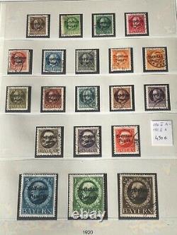 Bayern 1849/1920 Collection En Rouge Lindner Album CV + 9800 Euros / 11880 Usd