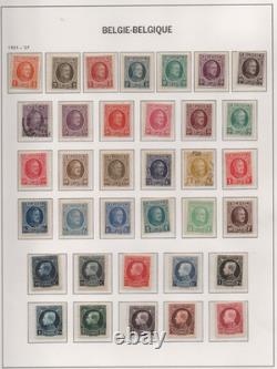 Belgique 1921-1929 Collection de 118 séries complètes neuves sur cinq pages sans charnières