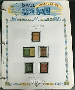 Belle Israël Mint Nh Tab Stamp Collection 1948-1971 In White Ace Album / Liant