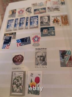 Belle collection de timbres des États-Unis et du monde entier dans un album parfait. À voir / regarder
