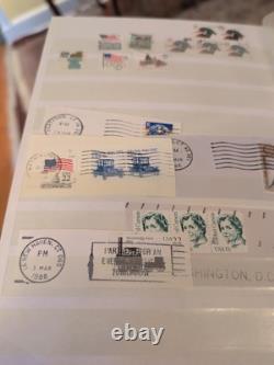 Belle collection de timbres des États-Unis et du monde entier dans un album parfait. À voir / regarder