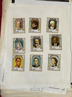 CDE1 Collection/accumulation mondiale et australienne sur une épaisse pile de feuilles d'album a