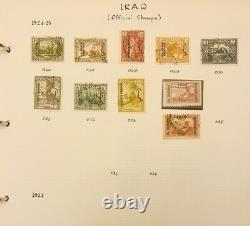 COLLECTION/ALBUM DE TIMBRES RARES D'IRAK DES ANNÉES 1920 À 1970 - IRAK SAUVE DES TIMBRES PALESTINIENS