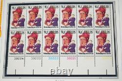 COLLECTION AMÉRICAINE DES ANNÉES 1980 DE PLUS DE 180 BLOCS DE PLAQUE NEUFS VALANT $260 RANGÉS DANS UN ALBUM