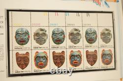 COLLECTION AMÉRICAINE DES ANNÉES 1980 DE PLUS DE 180 BLOCS DE PLAQUE NEUFS VALANT $260 RANGÉS DANS UN ALBUM