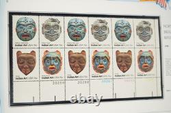 COLLECTION AMÉRICAINE DES ANNÉES 1980 DE PLUS DE 180 BLOCS DE PLAQUE NEUFS VALANT $260 RANGÉS DANS UN ALBUM