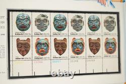 COLLECTION AMÉRICAINE DES ANNÉES 1980 DE PLUS DE 180 BLOCS DE PLAQUE NEUFS VALANT $260 RANGÉS DANS UN ALBUM