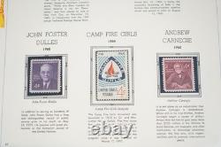 COLLECTION COMMÉMORATIVE DES ÉTATS-UNIS DES ANNÉES 1960 DE 200 TIMBRES NEUFS STOCKÉS DANS UN ALBUM WHITE ACE
