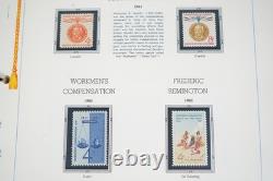 COLLECTION COMMÉMORATIVE DES ÉTATS-UNIS DES ANNÉES 1960 DE 200 TIMBRES NEUFS STOCKÉS DANS UN ALBUM WHITE ACE