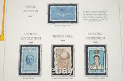 COLLECTION COMMÉMORATIVE DES ÉTATS-UNIS DES ANNÉES 1960 DE 200 TIMBRES NEUFS STOCKÉS DANS UN ALBUM WHITE ACE