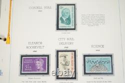 COLLECTION COMMÉMORATIVE DES ÉTATS-UNIS DES ANNÉES 1960 DE 200 TIMBRES NEUFS STOCKÉS DANS UN ALBUM WHITE ACE