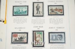 COLLECTION COMMÉMORATIVE DES ÉTATS-UNIS DES ANNÉES 1960 DE 200 TIMBRES NEUFS STOCKÉS DANS UN ALBUM WHITE ACE