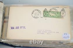COLLECTION D'AIRMAIL FDCS DE PLUS DE 130 PIÈCES DES ÉTATS-UNIS DES ANNÉES 1920-1940 DANS L'ALBUM C7 C31
