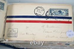 COLLECTION D'AIRMAIL FDCS DE PLUS DE 130 PIÈCES DES ÉTATS-UNIS DES ANNÉES 1920-1940 DANS L'ALBUM C7 C31