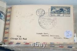 COLLECTION D'AIRMAIL FDCS DE PLUS DE 130 PIÈCES DES ÉTATS-UNIS DES ANNÉES 1920-1940 DANS L'ALBUM C7 C31