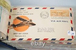 COLLECTION D'AIRMAIL FDCS DE PLUS DE 130 PIÈCES DES ÉTATS-UNIS DES ANNÉES 1920-1940 DANS L'ALBUM C7 C31