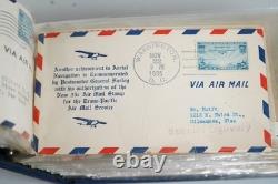 COLLECTION D'AIRMAIL FDCS DE PLUS DE 130 PIÈCES DES ÉTATS-UNIS DES ANNÉES 1920-1940 DANS L'ALBUM C7 C31