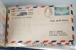 COLLECTION D'AIRMAIL FDCS DE PLUS DE 130 PIÈCES DES ÉTATS-UNIS DES ANNÉES 1920-1940 DANS L'ALBUM C7 C31