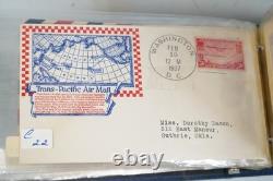 COLLECTION D'AIRMAIL FDCS DE PLUS DE 130 PIÈCES DES ÉTATS-UNIS DES ANNÉES 1920-1940 DANS L'ALBUM C7 C31